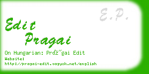 edit pragai business card